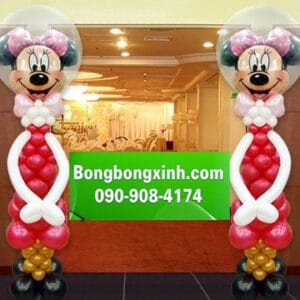 Trụ bong bóng 077 - hai chú chuột Mickey