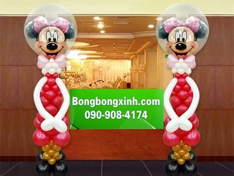 Trụ bong bóng 077 - hai chú chuột Mickey