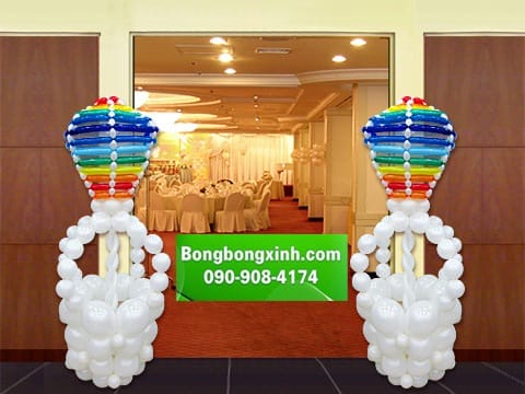 Trụ bong bóng 086 tạo hình khí cầu