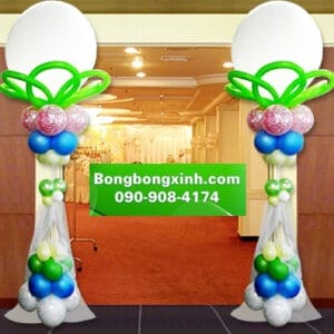 Trụ bong bóng 099 hai quả cầu