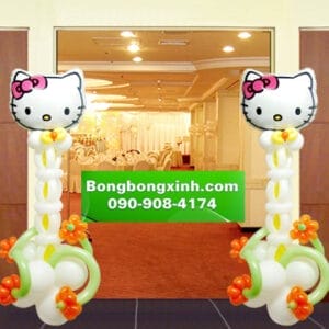 Trụ bong bóng 106 mèo Hello Kitty