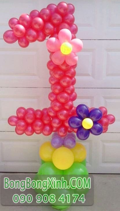 Số bong bóng xinh đẹp có thể kết hợp cùng cổng chào CB136