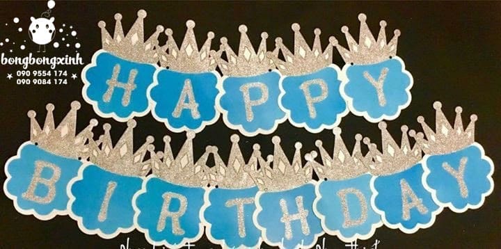 Giấy chữ Happy Birthday xinh đẹp cho bé GCSN002 Giấy chữ Happy Birthday xinh đẹp cho bé GCSN002