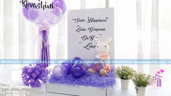 Hộp surprise màu tím bất ngờ cho bạn gái SUR003