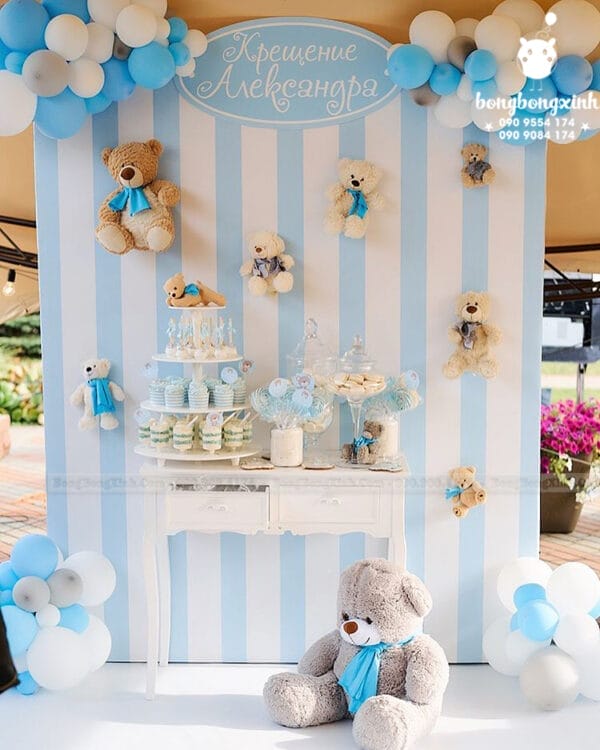 Backdrop sinh nhật Teddy BBBN136