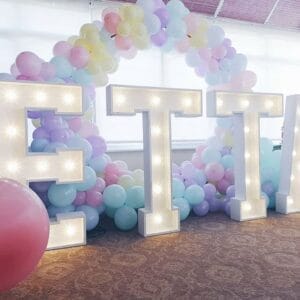 Tiểu cảnh bong bóng và chữ 3D BBX133