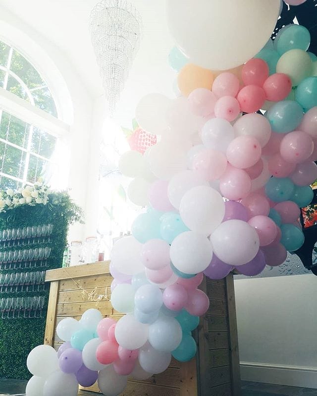 Dây bong bóng trang trí tiểu cảnh sinh nhật trước lối vào BBX158 Dây bong bóng trang trí tiểu cảnh sinh nhật trước lối vào BBX158