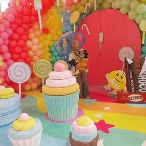 Tiểu cảnh bong bóng trang trí sinh nhật M&M BBX290