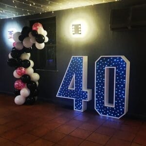 Tiểu cảnh sin nhật chữ 3D giả bong bóng BBX465