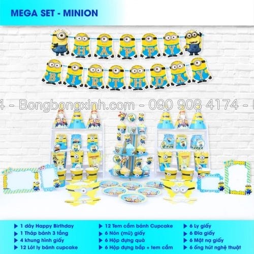 Bộ trang trí sinh nhật Minion BBX543