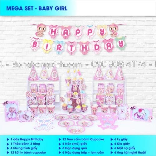 Bộ phụ kiện sinh nhật Baby Girl BBX566