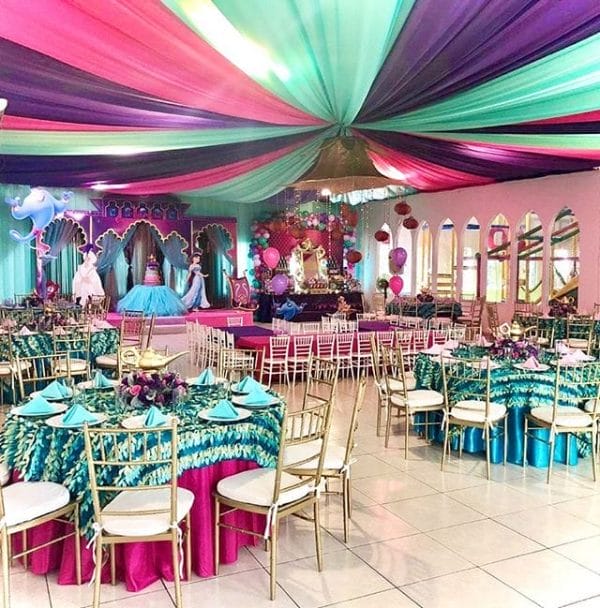 Toàn cảnh trang trí sinh nhật trọn gói Aladin BBX424