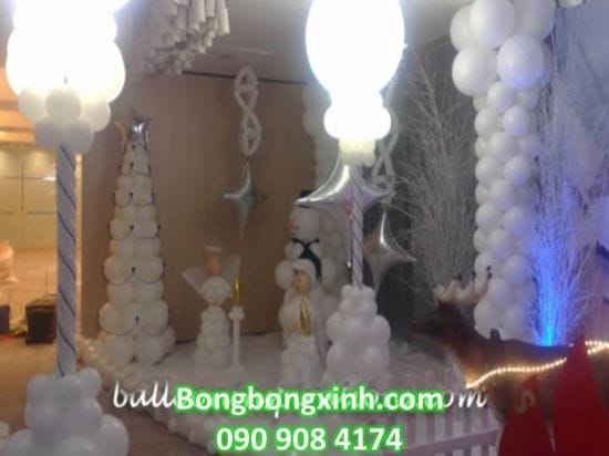 Sân khấu noel 001 bằng bong bóng