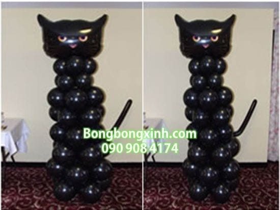 Trụ bong bóng 110 mèo đen (Black Cat)