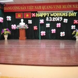 Trang trí sân khấu chào mừng 8/3 SKK060