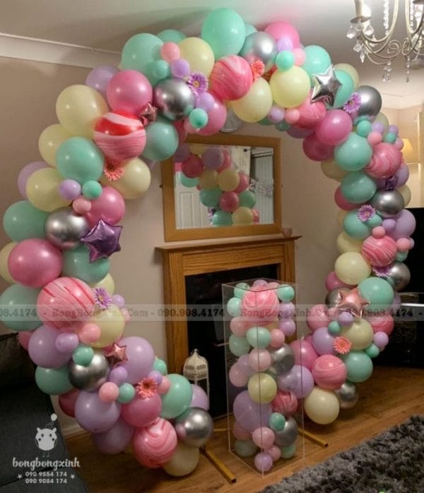 Tiểu cảnh sinh nhật bong bóng các vì sao TCSN002