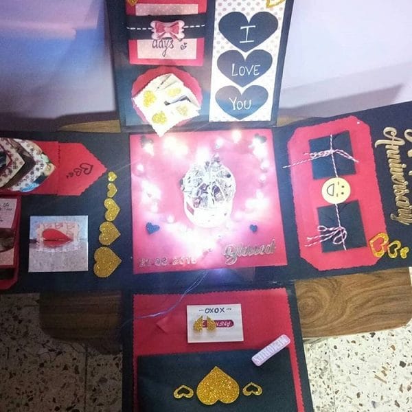 Hộp surprise điện tử trang trí sinh nhật người yêu