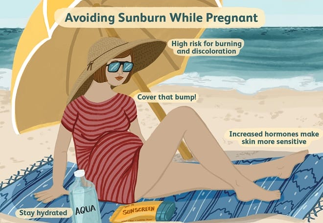 Tránh ánh nắng mặt trời để giảm nám da khi mang thai