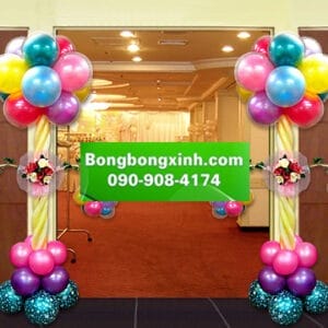 Trụ bong bóng 085 tạo hình chùm bong bóng