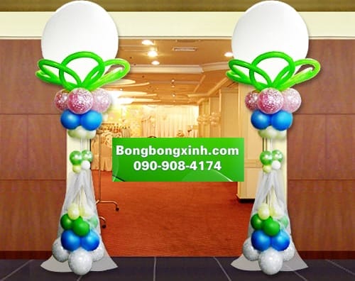 Trụ bong bóng 099 hai quả cầu