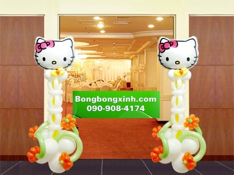 Trụ bong bóng 106 mèo Hello Kitty Trụ bong bóng 106 mèo Hello Kitty