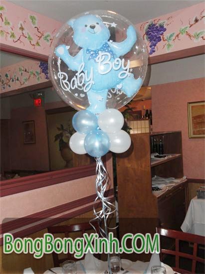 Trang trí bàn tiệc gấu con 047 Trang trí bàn tiệc gấu con 047