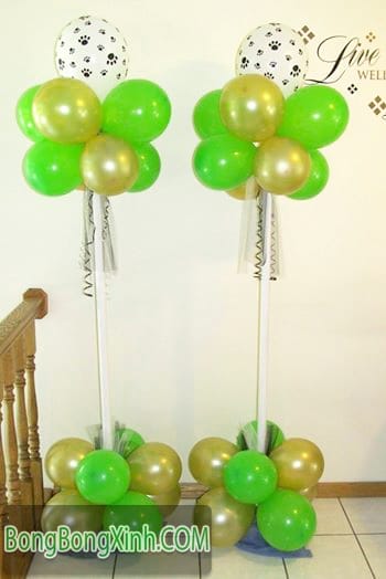 Trụ bong bóng màu xanh đơn giản TBB125 Trụ bong bóng màu xanh đơn giản TBB125