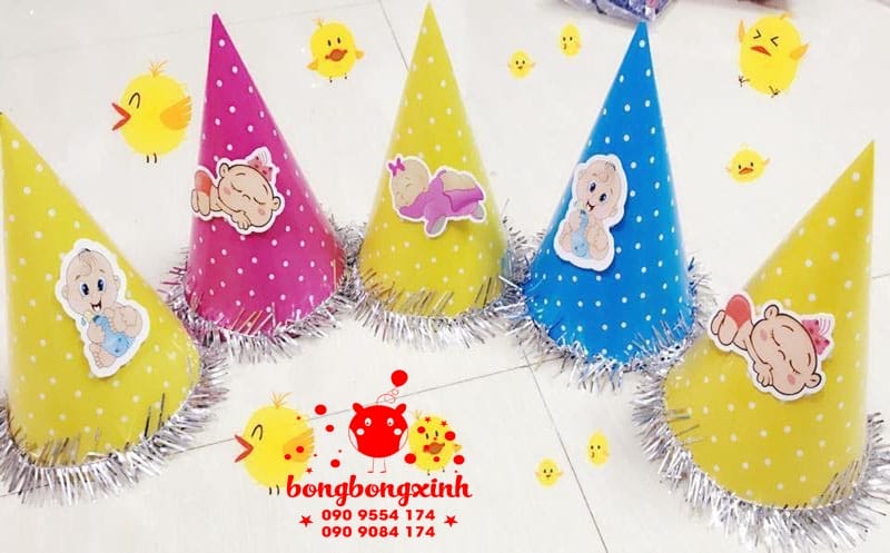 Nón sinh nhật đẹp cho bé tphcm MSN002 | Trang trí bong bóng xinh Nón sinh nhật đẹp cho bé tphcm MSN002 | Trang trí bong bóng xinh