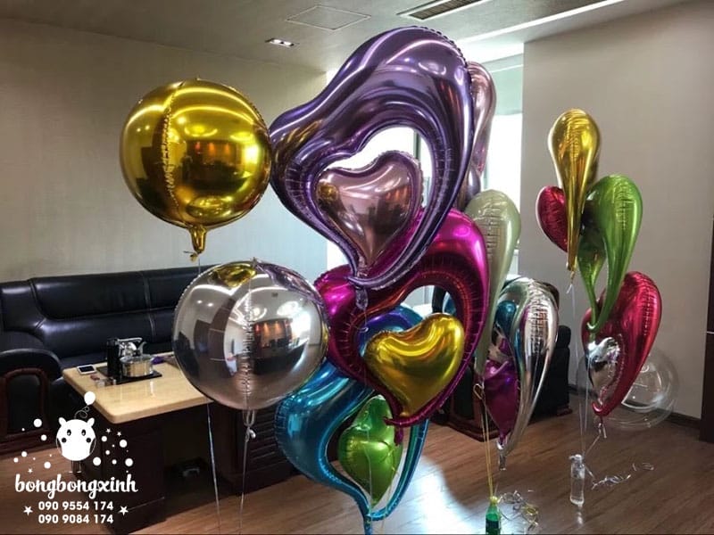 Bong bóng bạc độc đáo và sinh động BBBN120