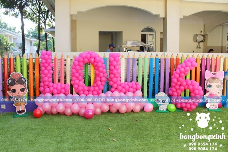 Bong bóng chữ trang trí sân vườn Lol Surprise CBB042