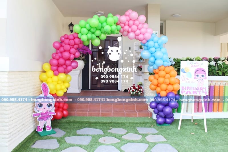 Cổng chào trang trí sinh nhật nhiều màu sắc theo chủ đề Lol Surprise CB152 Cổng chào trang trí sinh nhật nhiều màu sắc theo chủ đề Lol Surprise CB152