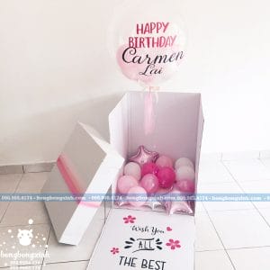 Hộp surprise màu hồng dành cho sinh nhật SUR004