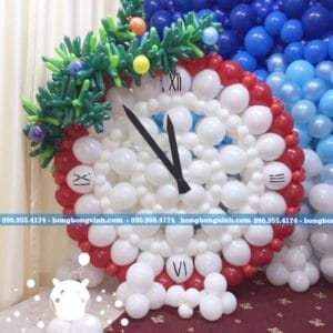 Bong bóng đồng hồ đêm giáng sinh NE014