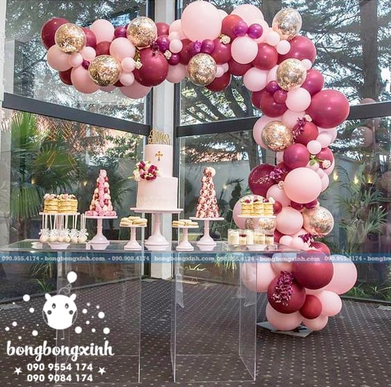 Backdrop trang trí để bánh kem ngoài trời BR006 Backdrop trang trí để bánh kem ngoài trời BR006