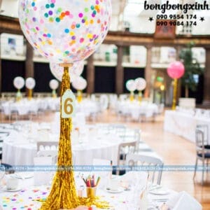 Trang trí bàn tiệc cưới với bong bóng độc đáo BT060