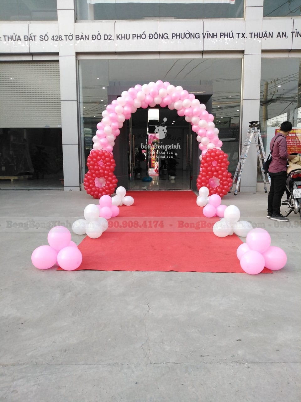 Trang trí cổng chào khai trương CC065 Trang trí cổng chào khai trương CC065