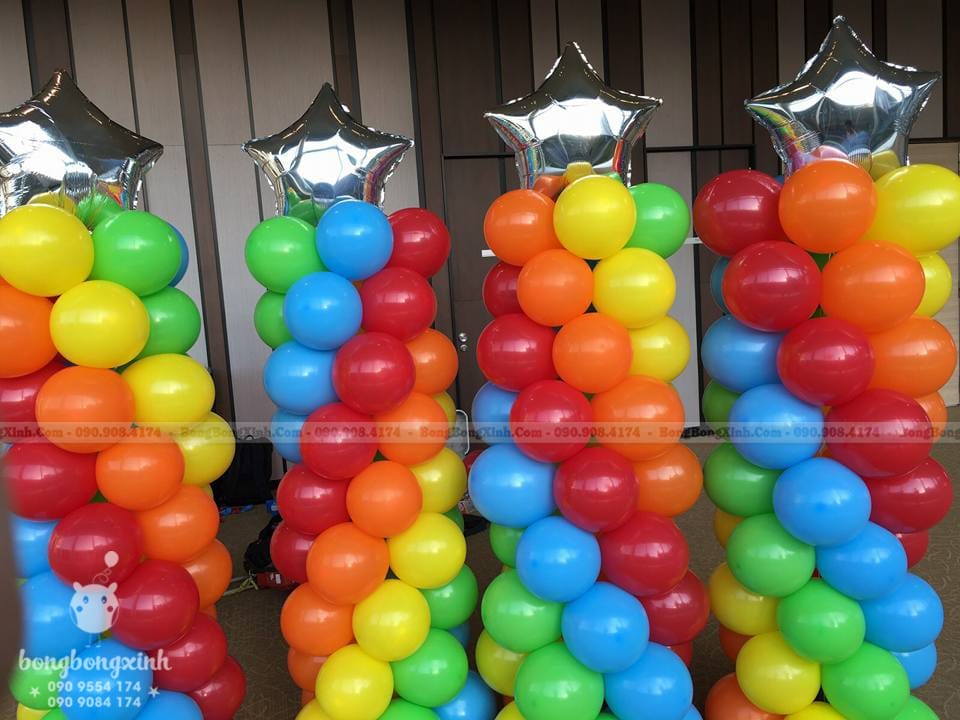 Trụ bong bóng party rainbow and star TBB148 Trụ bong bóng party rainbow and star TBB148