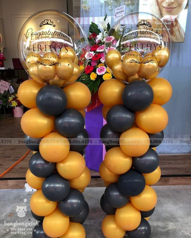 Trụ bong bóng vàng đồng đen TBB149 Trụ bong bóng vàng đồng đen TBB149