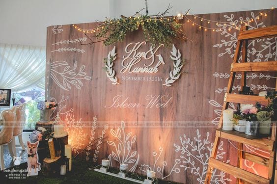 Backdrop tiệc cưới Chiba BRC008