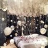 Trang trí sinh nhật phòng ngủ bằng bong bóng bay sang trọng BB087