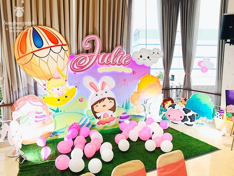 Tiểu cảnh sinh nhật 3D đẹp cho bé yêu BBX015