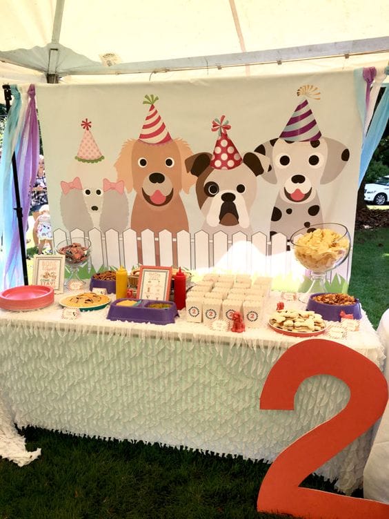 Backdrop sinh nhật tuổi chó cho các bé BBX021
