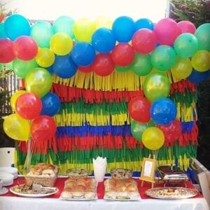 Trang trí sinh nhật trọn gói bé trai ngoài trời BBX064