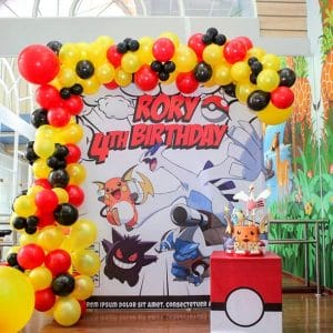 Trang trí sinh nhật trọn gói bàn quà pokemon BBX099