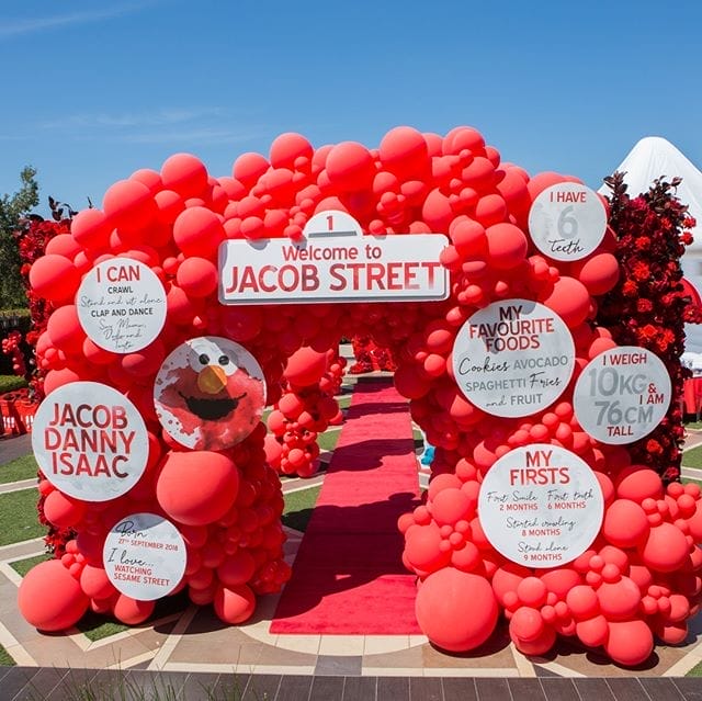 Cổng chào sinh nhật bong bóng màu đỏ BBX168 Cổng chào sinh nhật bong bóng màu đỏ BBX168