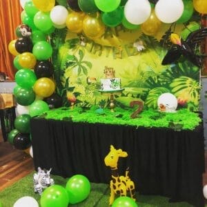 Trang trí sinh nhật trọn gói chủ đề rừng rậm BBX198