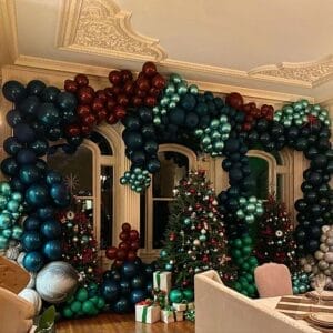 Trang trí noel tiểu cảnh cảnh bong bóng chrome đầy màu sắc BBX312