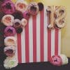 Backdrop sọc dọc trang trí sinh nhật hồng trắng BBX314