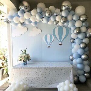 Trang trí sinh nhật trọn gói chủ đề khinh khí cầu bong bóng BBX355