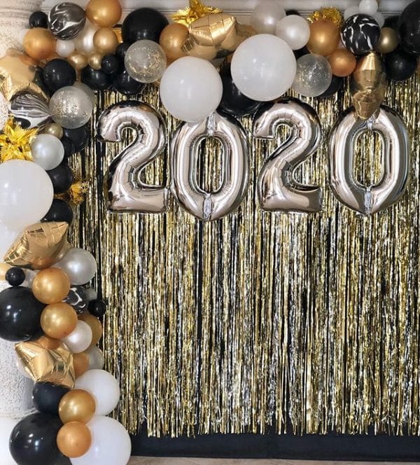 Backdrop sân khấu sự kiện vàng đồng đón chào năm mới 2020 BBX366